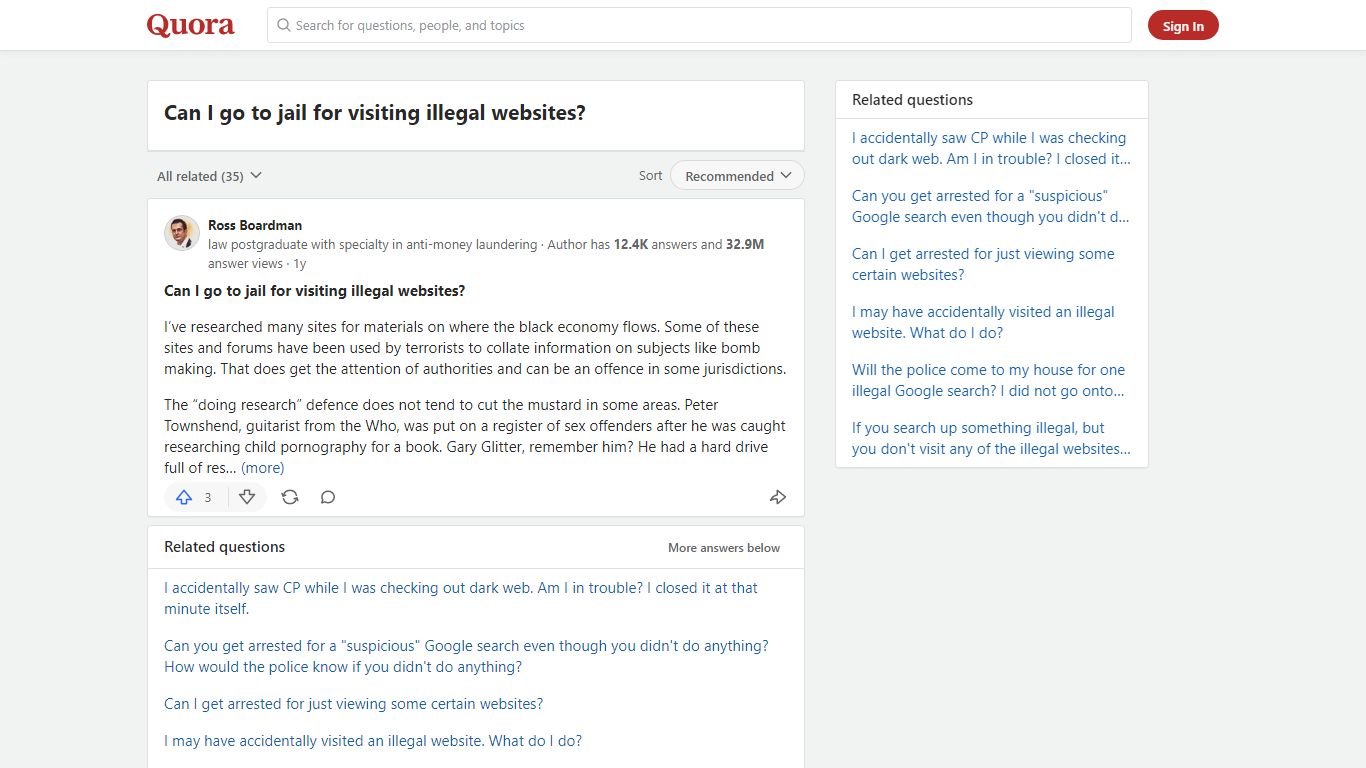 Can I go to jail for visiting illegal websites? - Quora