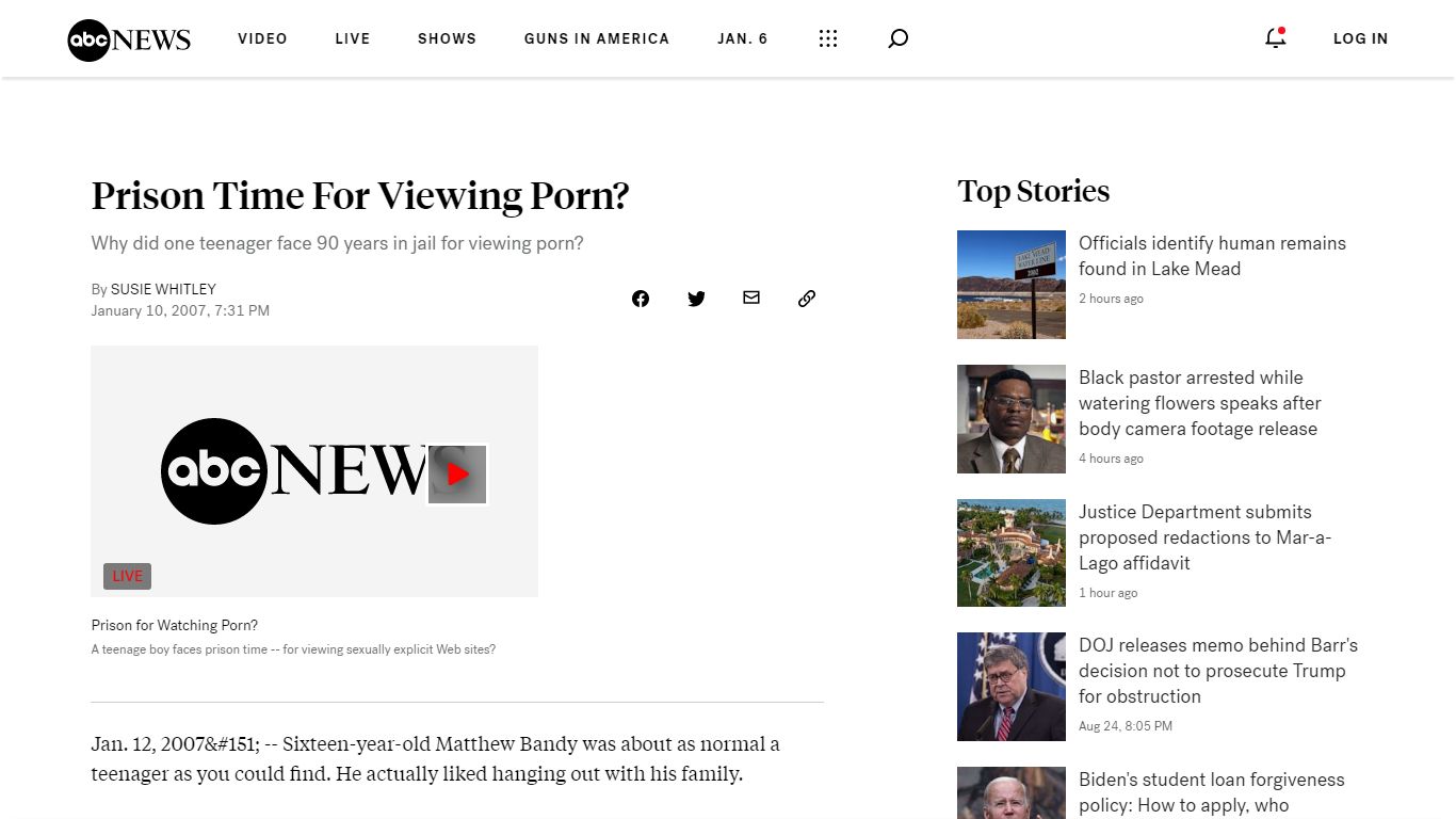 Prison Time For Viewing Porn? - ABC News